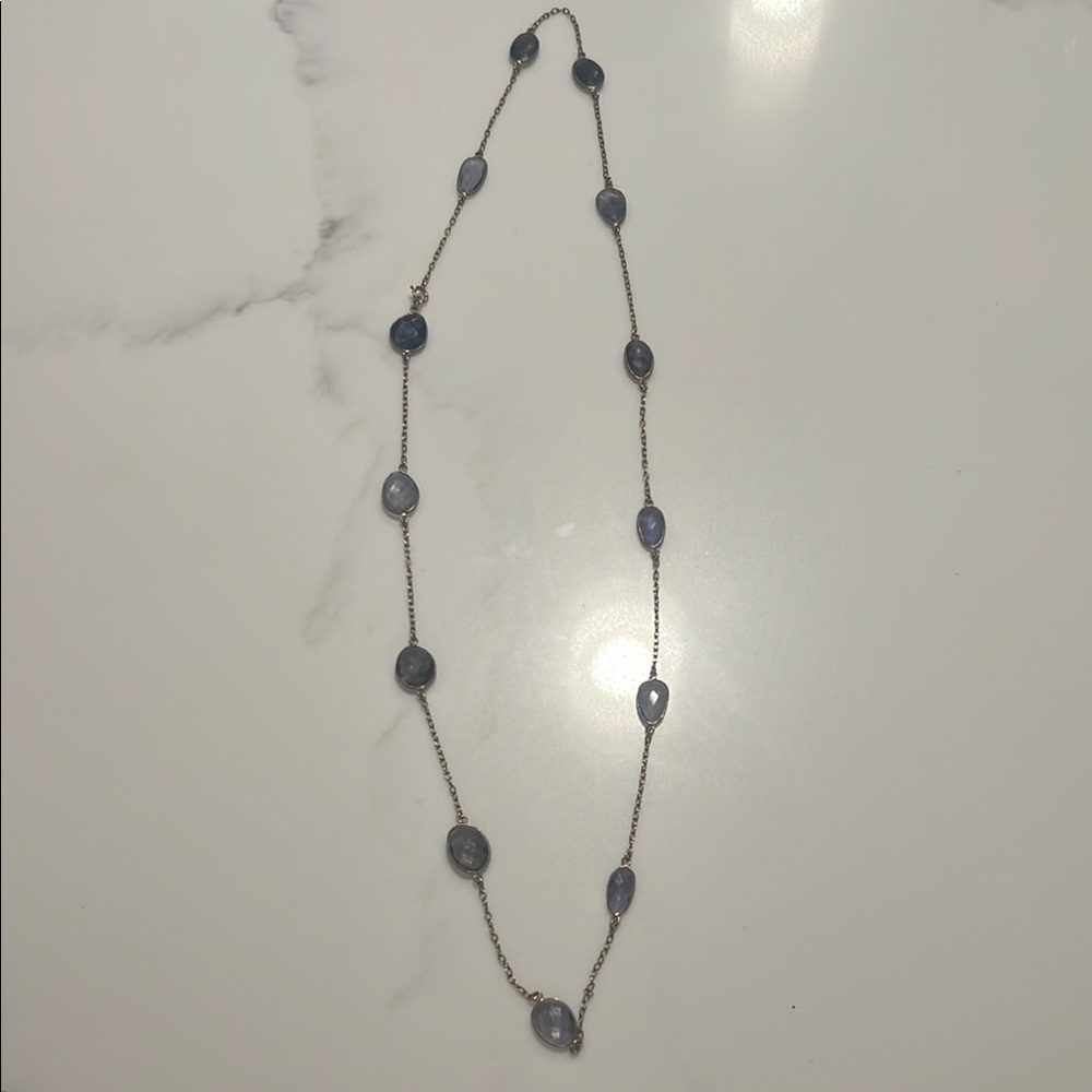 Elegant Blue Gemstone Necklace